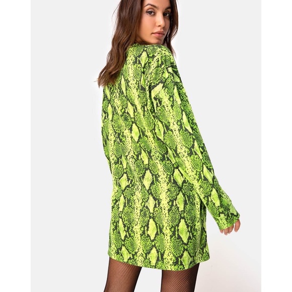 NWT Motel snakeskin shirt dress, size S - Picture 2 of 4